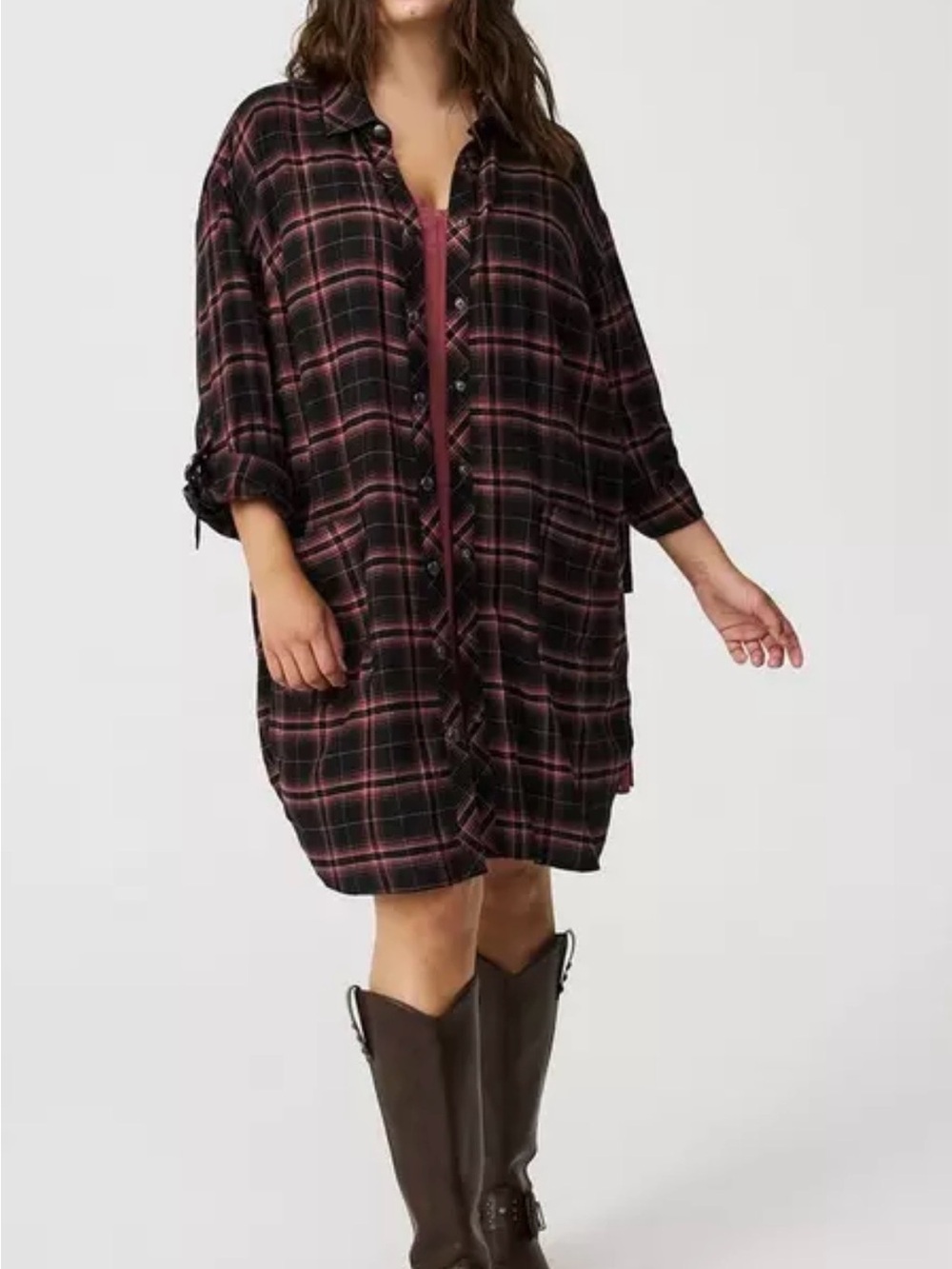 Torrid Plaid Kimono/Oversized Shirt /NWT Plus Size 00-M/L